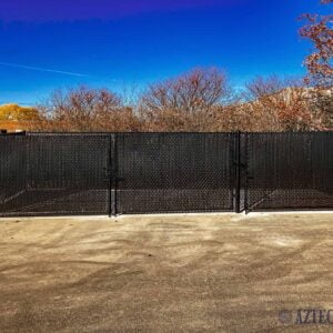 Double Swing Gate with Privacy Slots