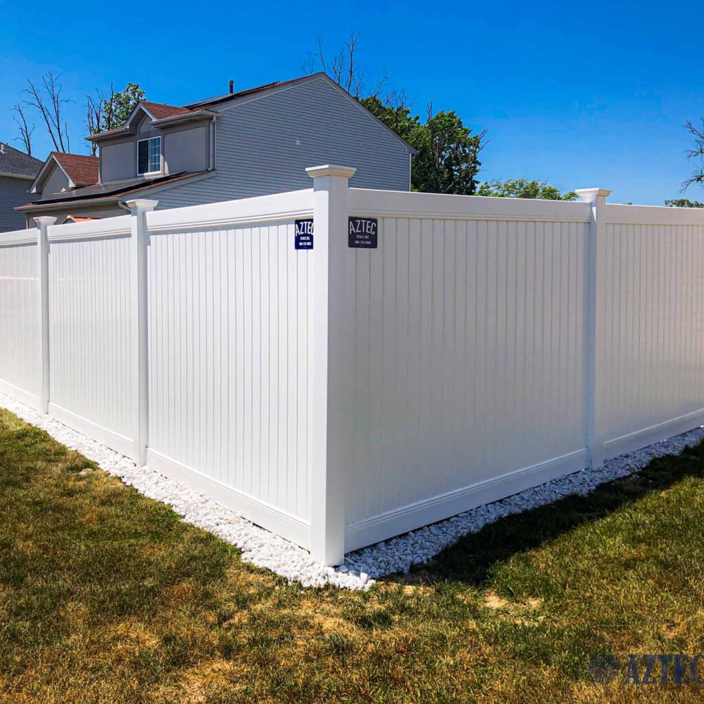 Residential vinyl privacy fence 12