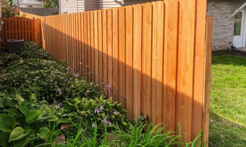 Residential wood solid privacy fence-17